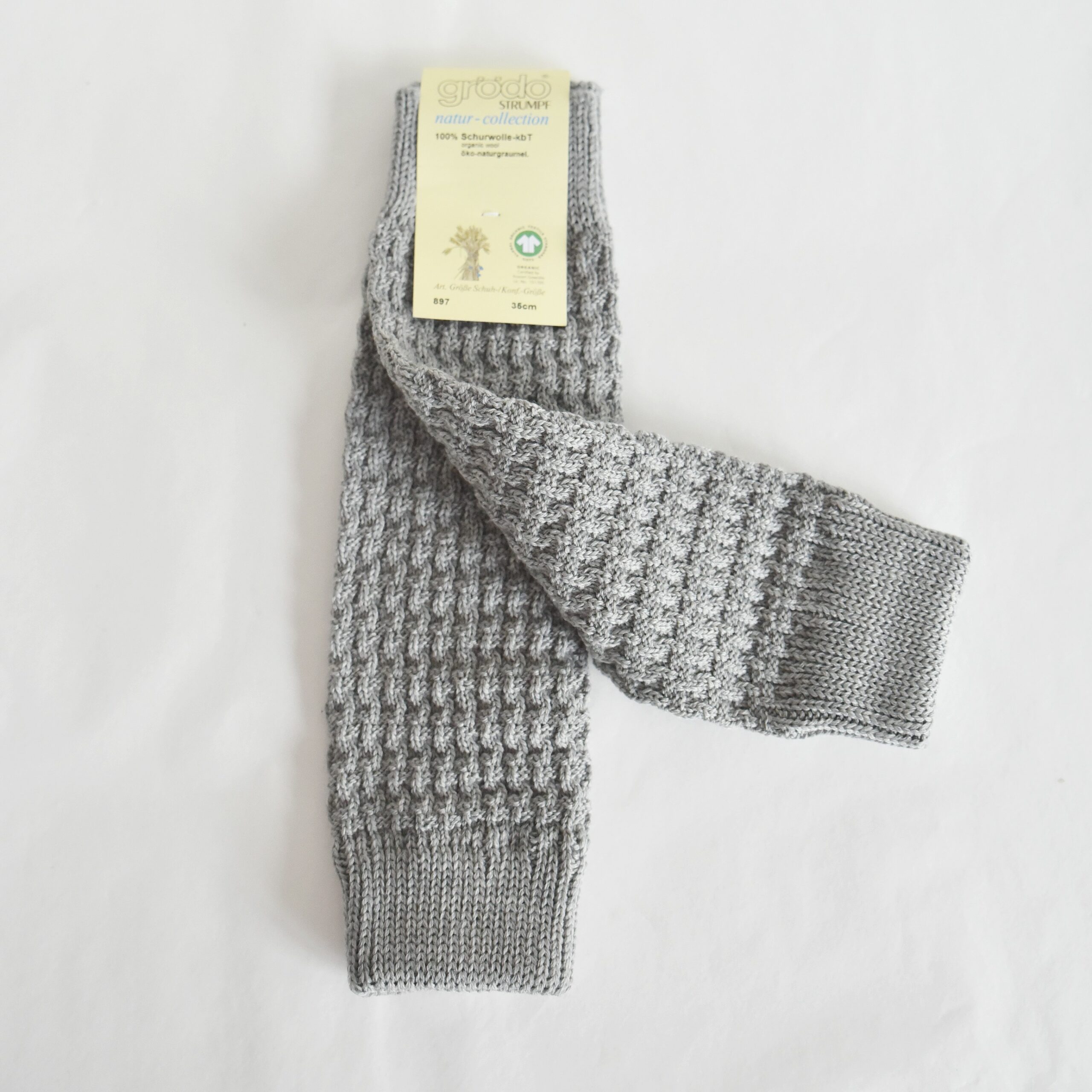 Jambières / guêtres en laine mérinos pour femme - gris<br/> <FONT face="Tunga" size=4>Grödo</font>