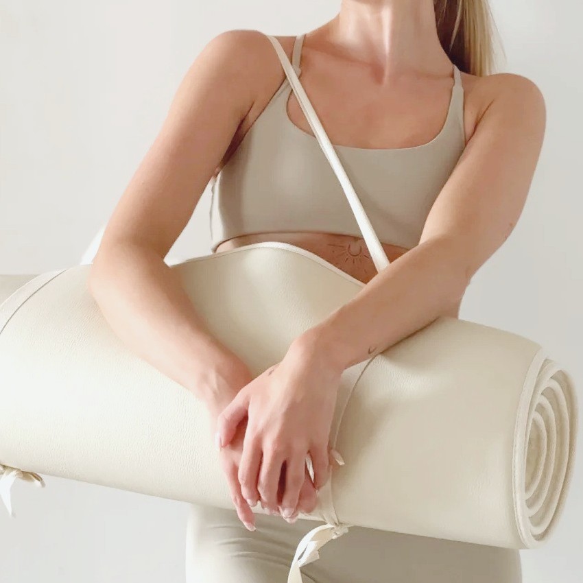 Tapis de yoga naturel en laine Alwero