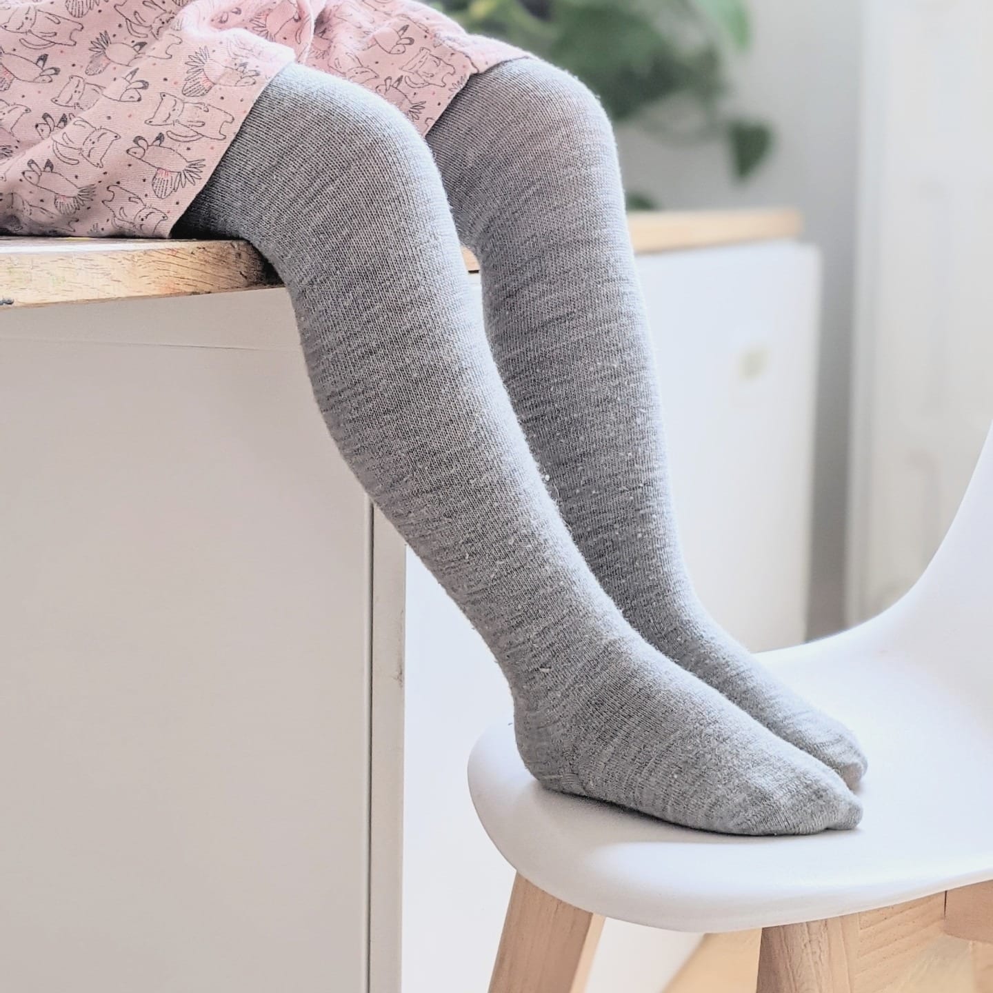 Chaussettes hautes enfant en laine Jour de pluie Collégien - Dröm