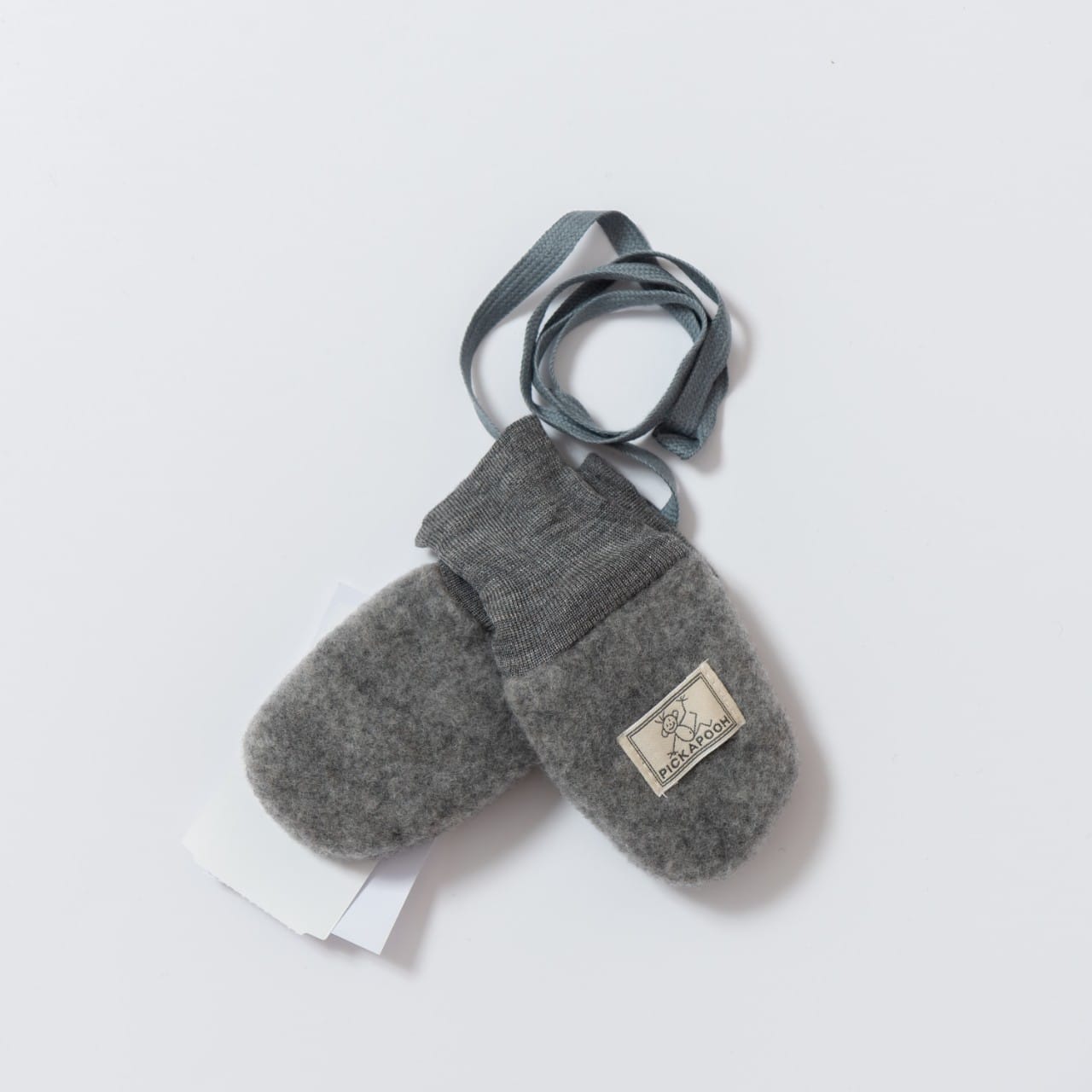 Moufles en laine polaire - gris Pickapooh • Ode to Wool