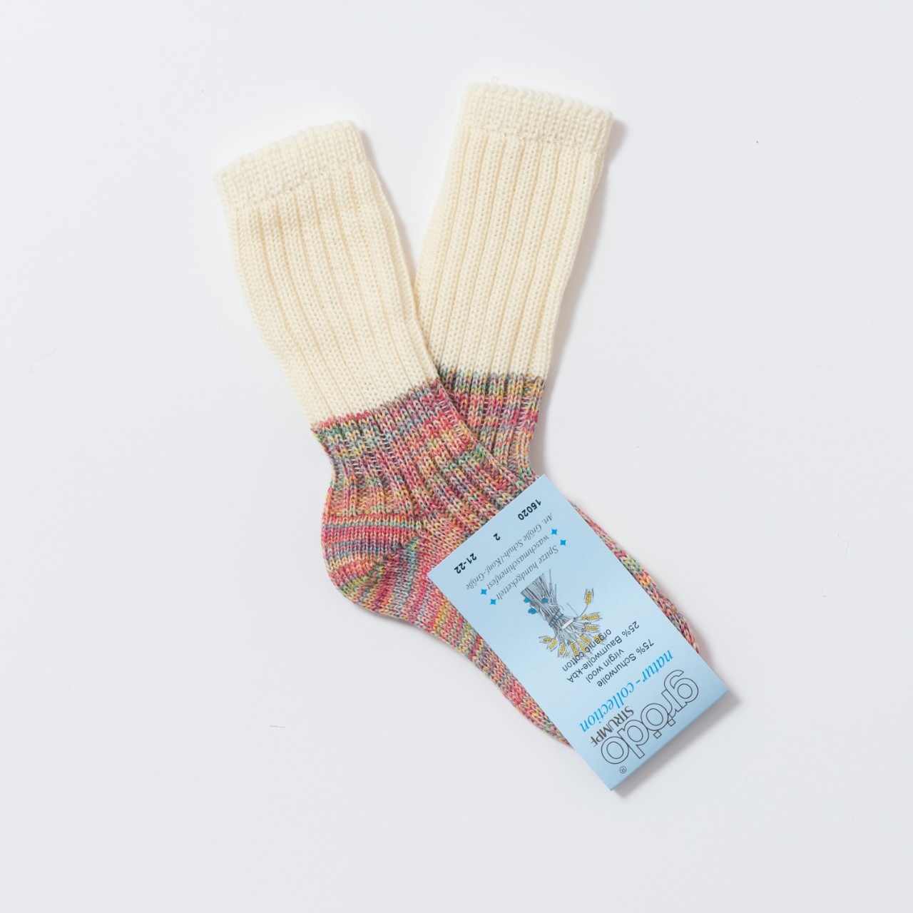 Chaussettes hautes et épaisses enfant en laine mérinos bio - gris, Grödo