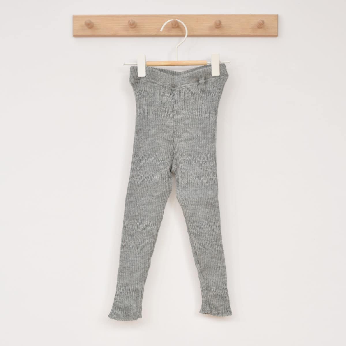 Legging épais en laine mérinos bio Disana gris