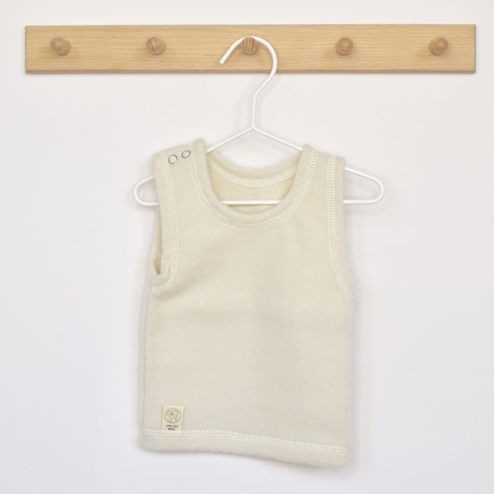 Pull sans manche en laine mérinos bio Lana Care