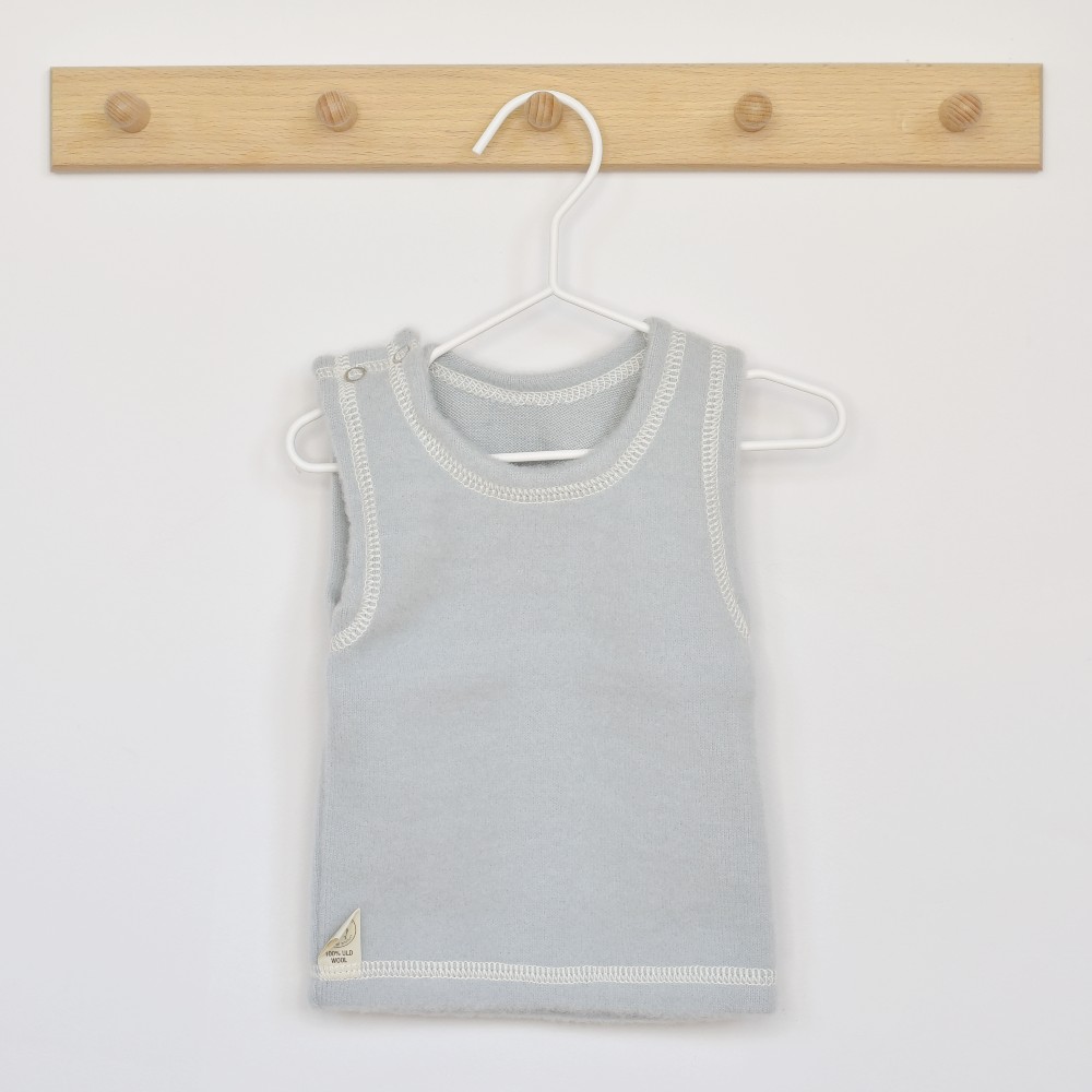 Pull sans manche en laine mérinos bio Lana Care