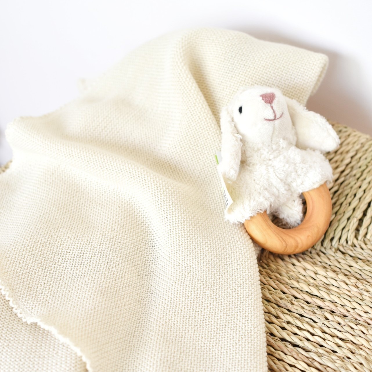 Couverture bébé en laine mérinos bio Reiff