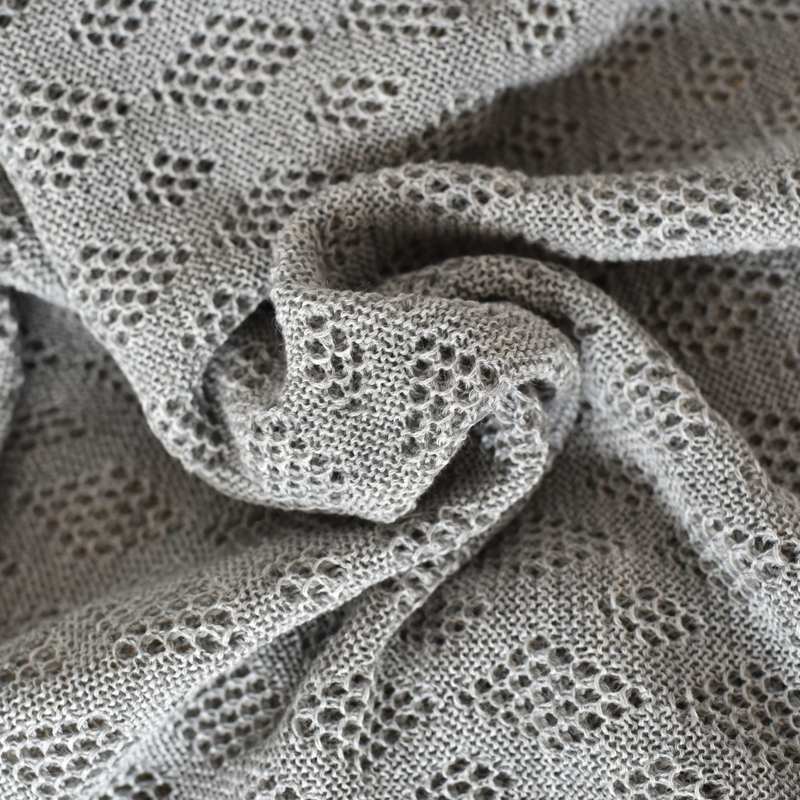 Couverture bébé en laine mérinos bio gris Disana