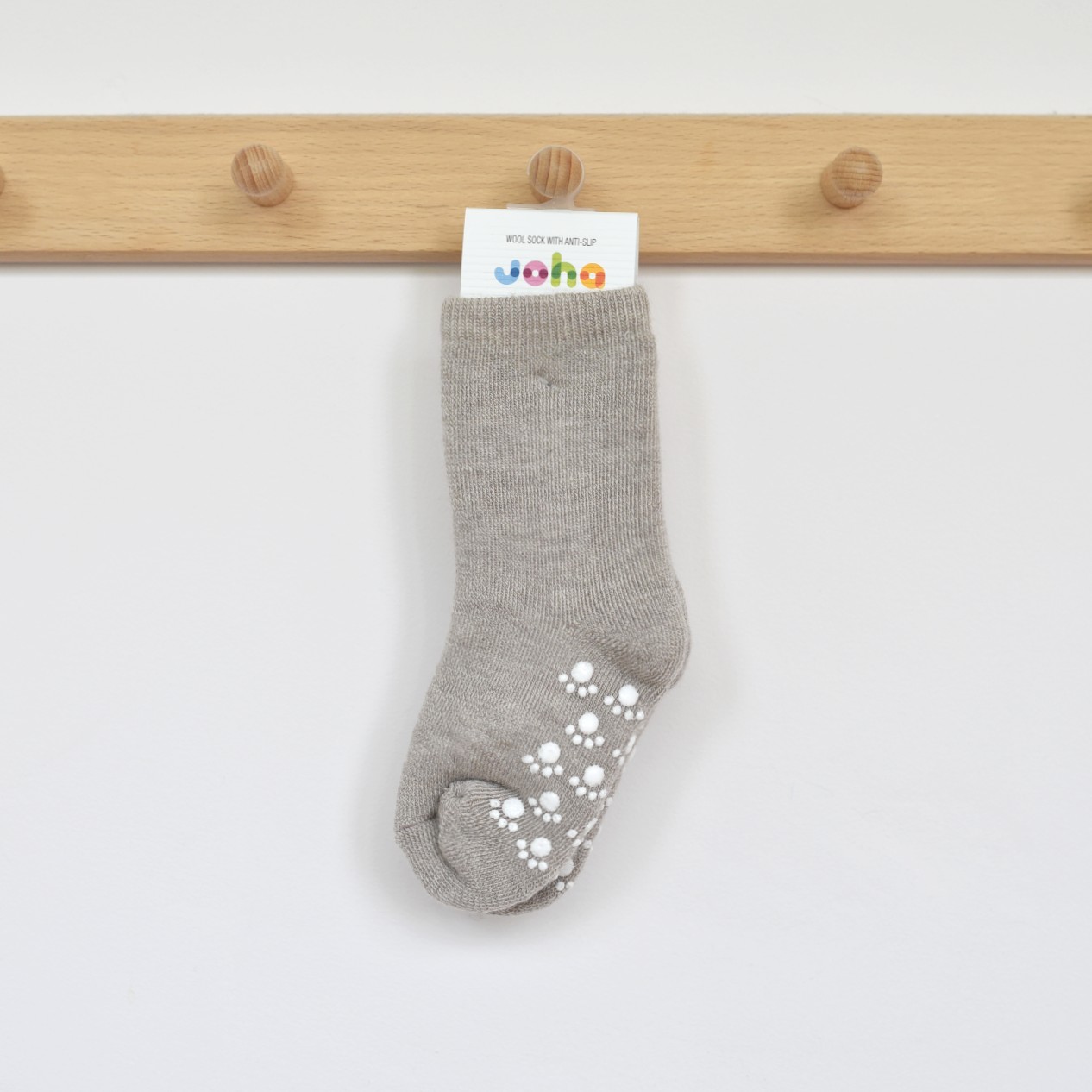 HIRSCH Natur - Chaussettes antidérapantes - 100% laine - Enfant