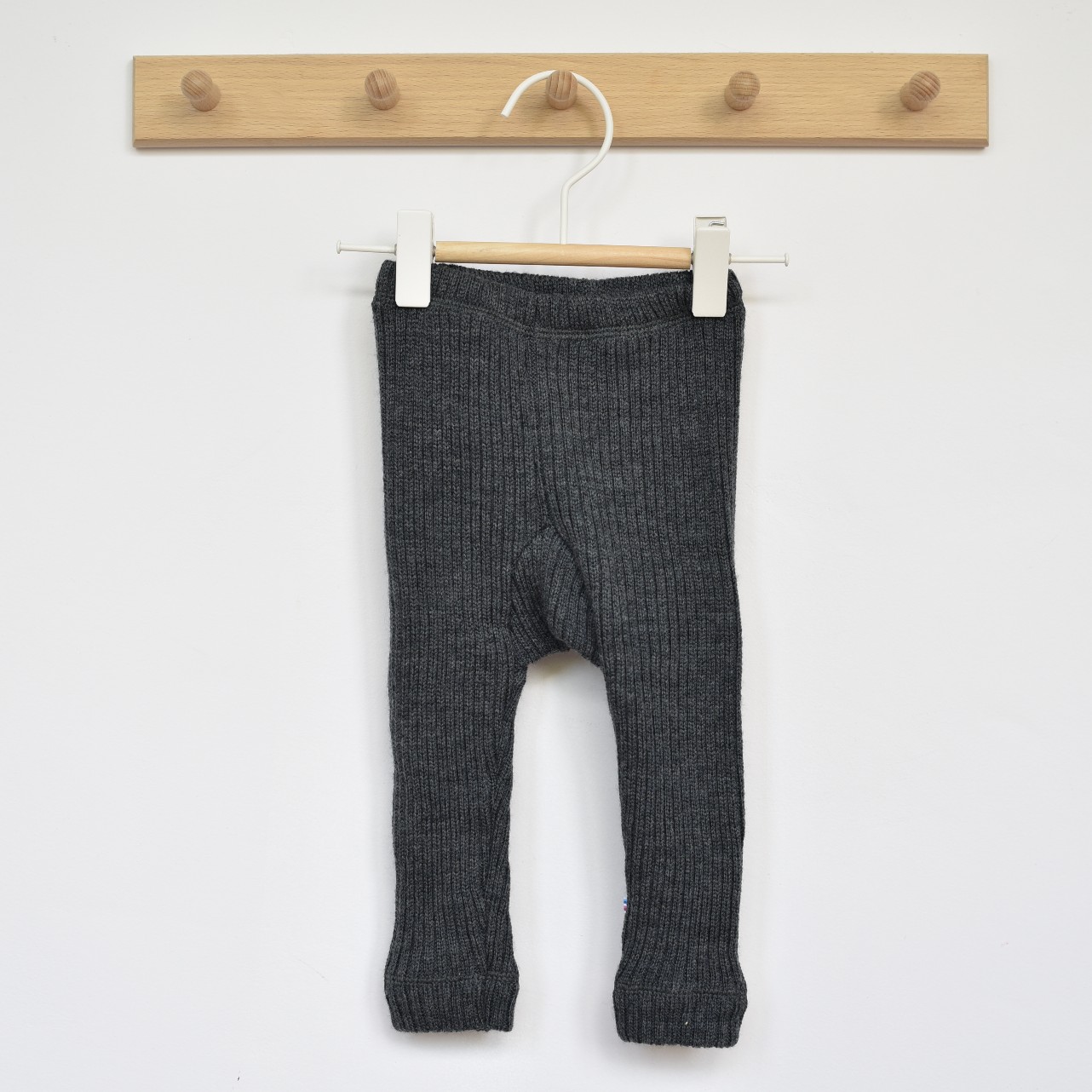 Legging bébé et enfant en laine mérinos gris Joha