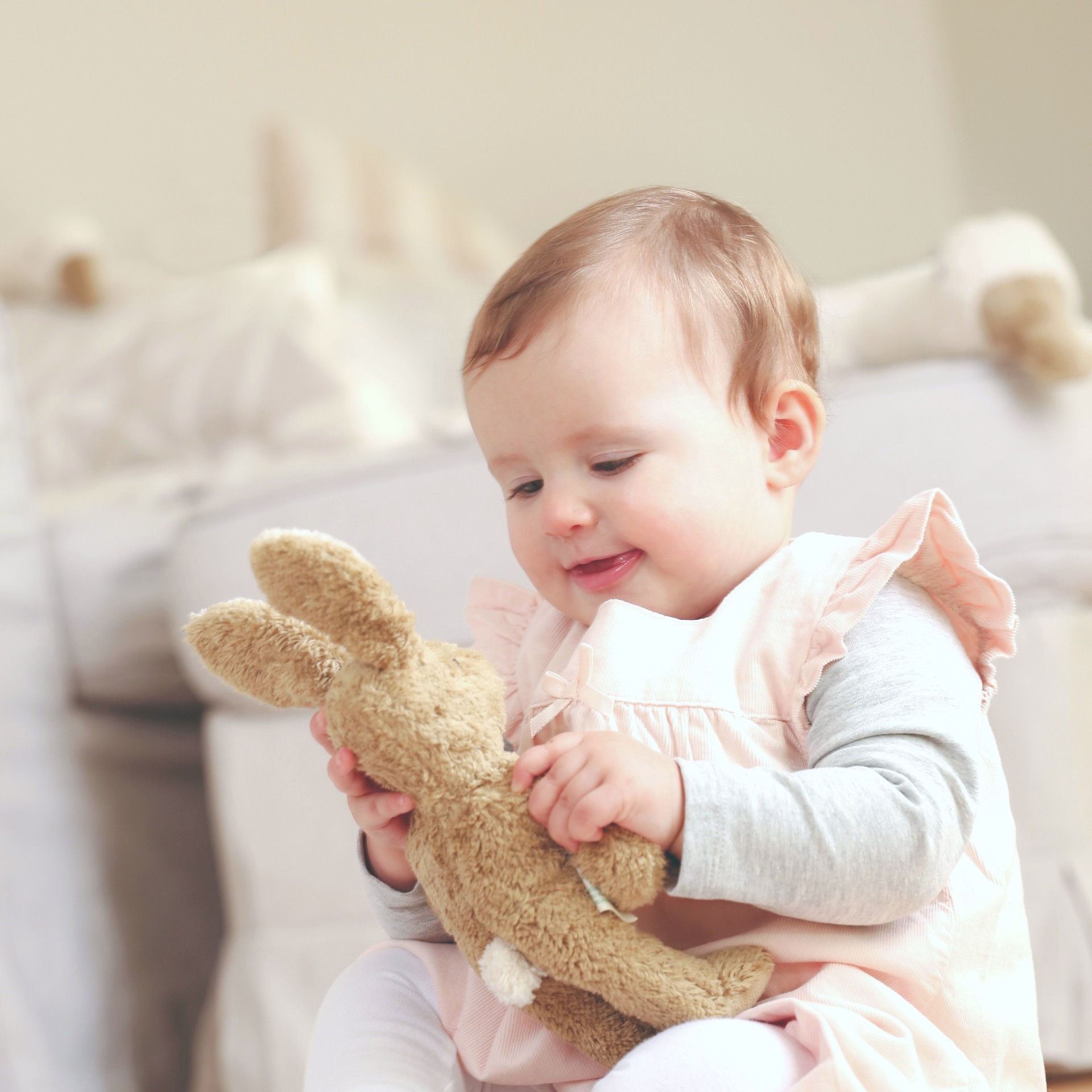 Peluche lapin en laine et coton bio Senger Naturwelt