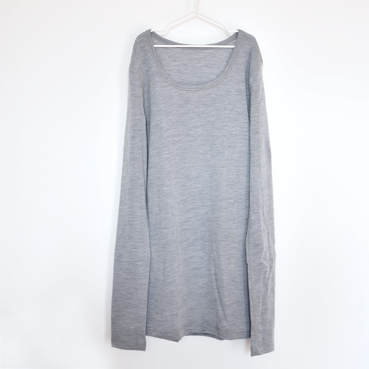 T-shirt manches longues femme en laine mérinos - gris<br/> <FONT face="Tunga" size=4>Joha</font>