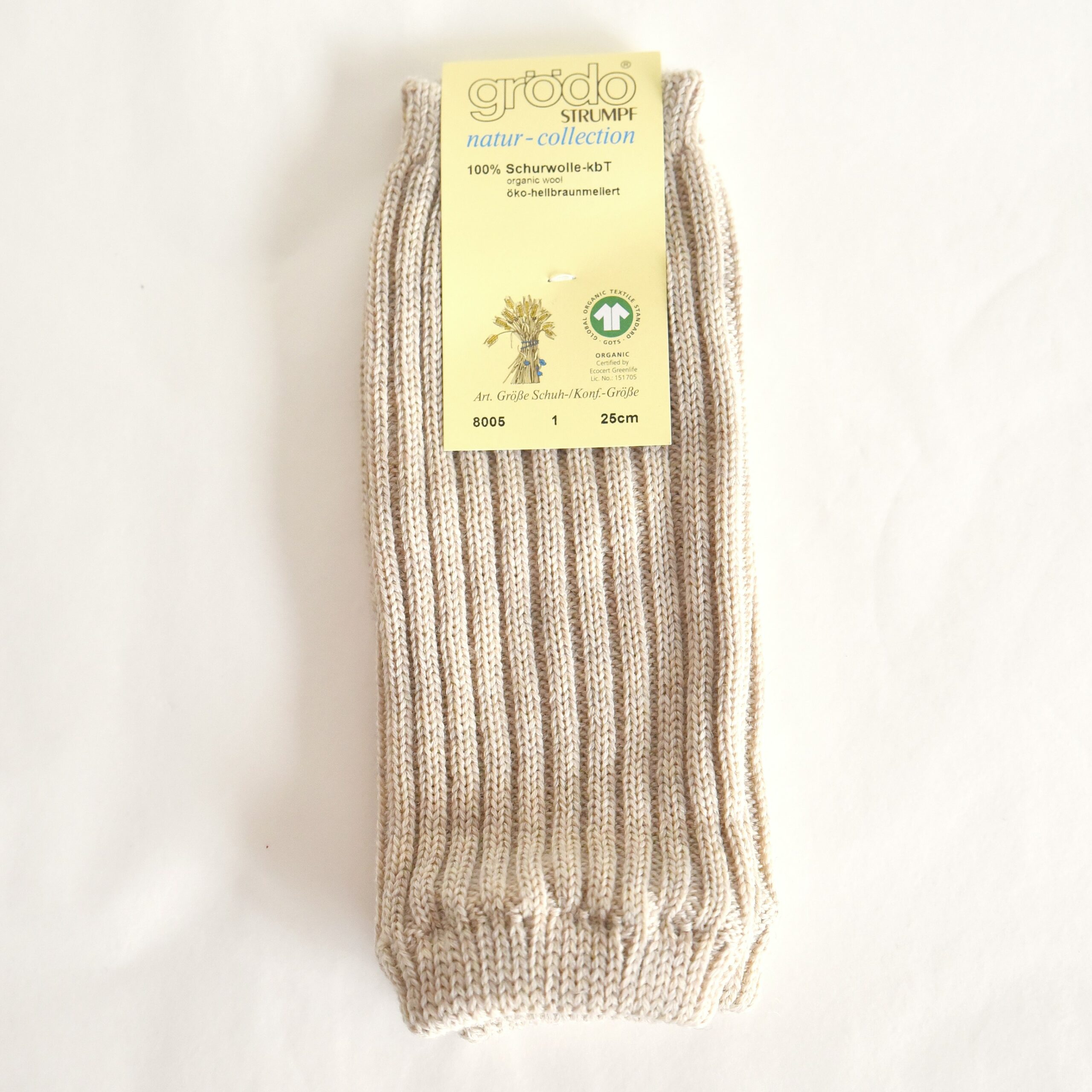 Jambières guêtres en laine mérinos bébé enfant Grödo beige