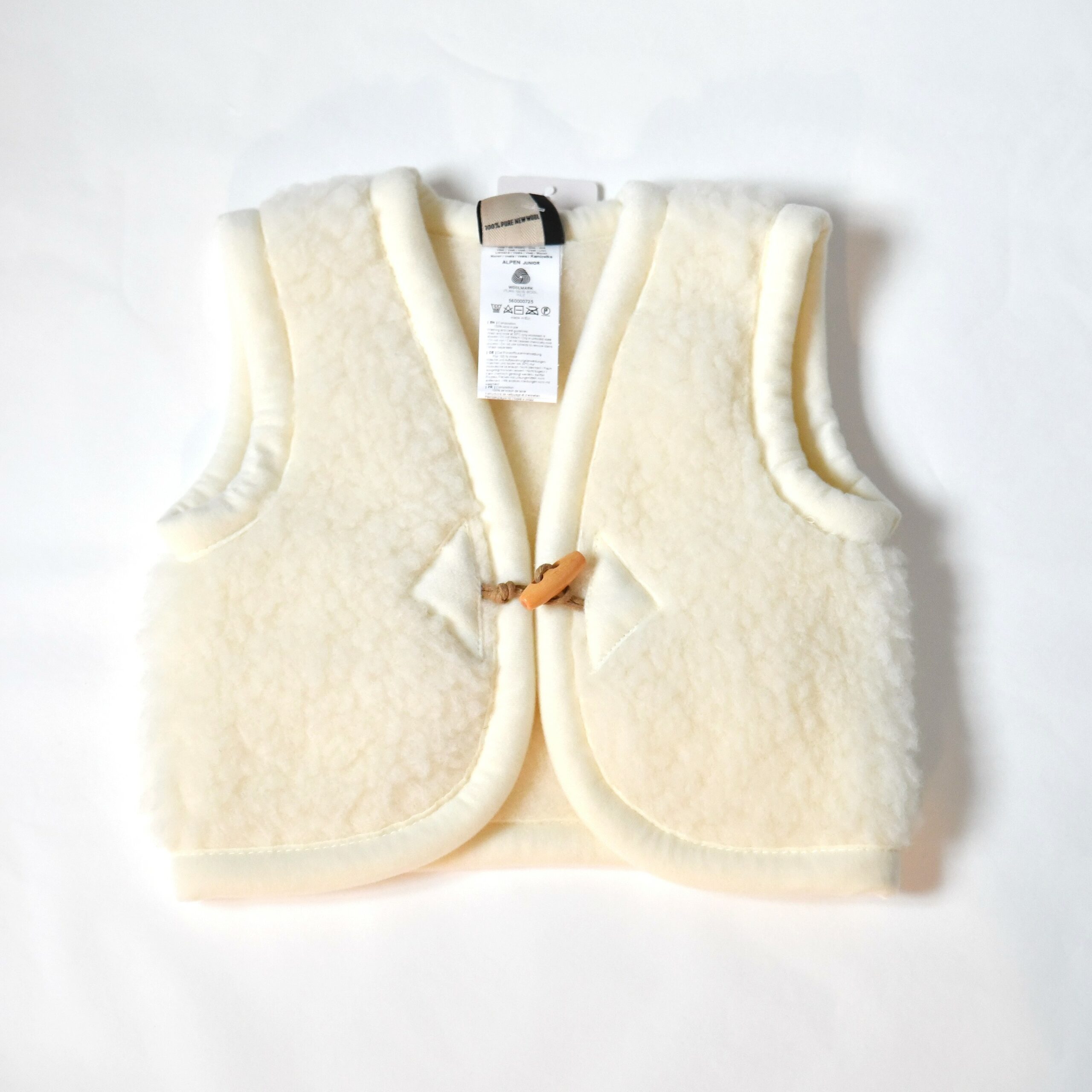 Gilet de berger en pure laine pour enfant- écru<br/> <FONT face="Tunga" size=4>Alwero</font> – Image 6